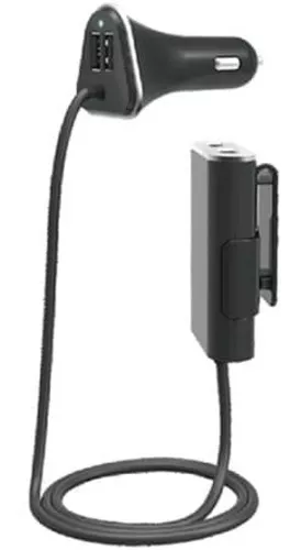 Girafus KFZ - Cargador USB HUB para el coche DISTRIBUIDOR DE CABLE DE CARGA  para ASIENTOS DELANTEROS Y TRASEROS 12/24V 4x2.4A cable de extensión de