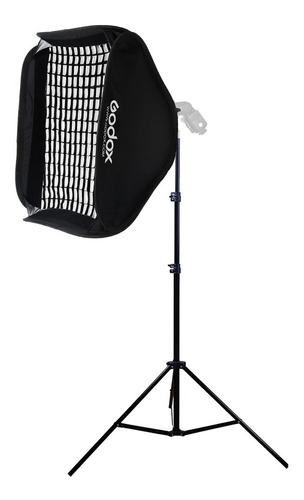 Softbox S 50x50cm + Soporte Flash Con Grid Y Tripode