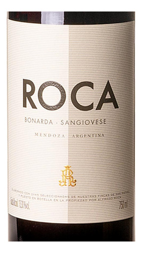 Vinho Roca Bonarda - Sangiovese Tinto 750 Ml - Kit 06 Un