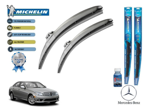 Par Plumas Limpiabrisas Mercedes Benz Clase C 2012 Michelin