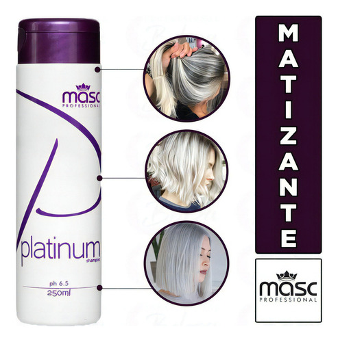  Shampoo Masc Professional Platinum 250g