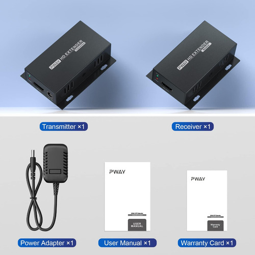 Pwaytek Hdmi Extender Hdmi Over Ethernet 1080p, Adaptador A