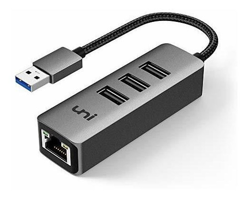 Adaptador Usb A Ethernet De 3 Puertos Uni