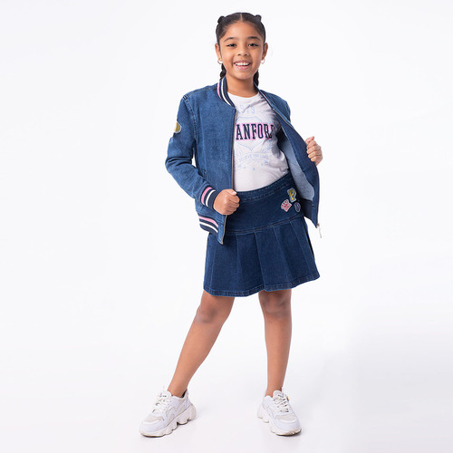 Falda 3/4 Denim Stretch Pionier Phia Niña