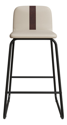 Kit 2 Banquetas Vegas Estilo Industrial Premium Área Gourmet Balcão Bar Sacada Hall Cor Bege/preto