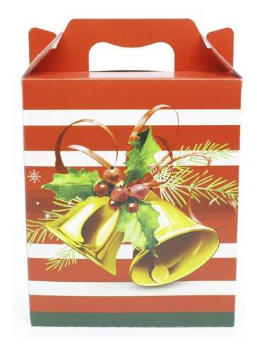 10 Maletas Retangulares Montáveis De Natal - 15 X 18 Cm