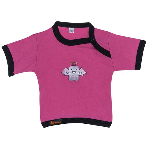 Polera Niña Angelito Rosada Con Ribetes Negros Talla 5