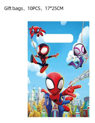 Pack 10 Bolsas Dulces Spidey Y Sus Amigos Spiderman Cotillon