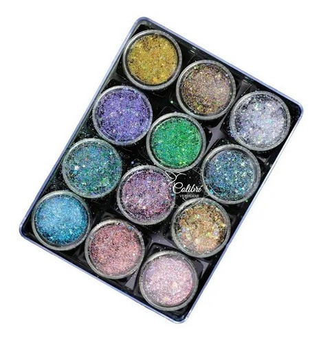 Glitter Cola De Sirena Baby Glam Colores Paris Night X12