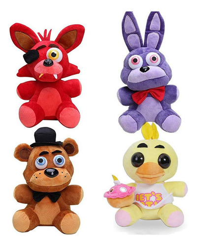 Juego De Juguetes Five Nights Plushies Color A, 4 Piezas