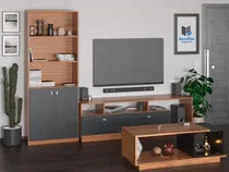 Comprar Combo Mesa Rack Tv + Biblioteca + Mesa Ratona Living Modular