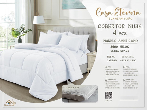 Cobertor Nube 4 Piezas Colores Lisos King Coral Claro