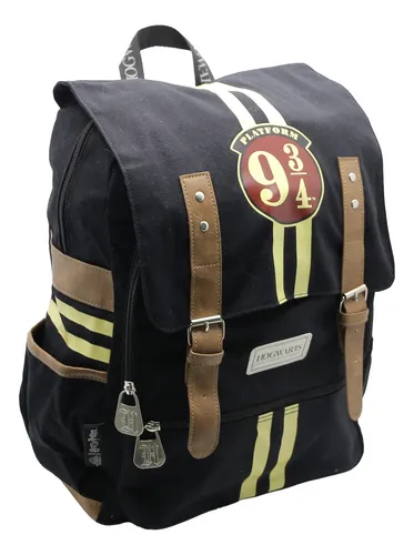 Mochila Harry Potter Hp127 40cm Espalda 16 Escuela Urbana Color Negro  Diseño de la tela Liso