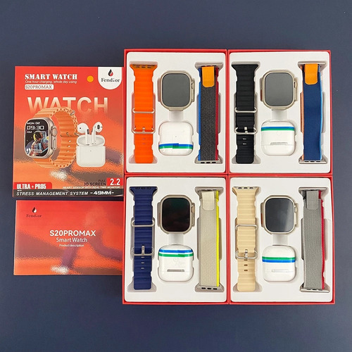 S20 Pro Max Smartwatch Gris Mesh Azul Gris (Reacondicionado)