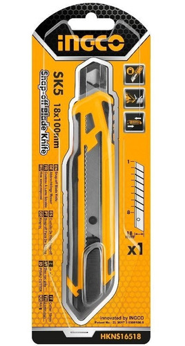 Cuchillo Cartonero Cuter 18x100 Marca Ingco / Ferrepernos