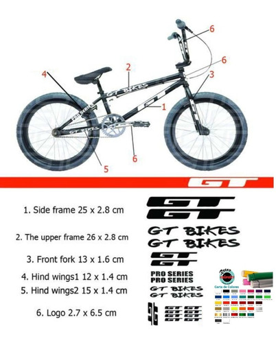 Calcos Adhesivos Bici Gt