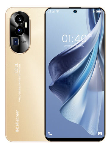 Teléfono Inteligente Android Barato Reno10 Pro+ 6.53 Pulgadas Ram2gb Y Rom16gb Dorado