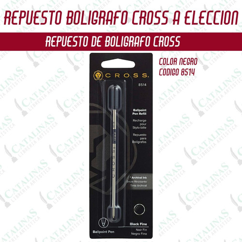 Repuesto Cross Boligrafo Azul 8511/negro 8513 Microcentro