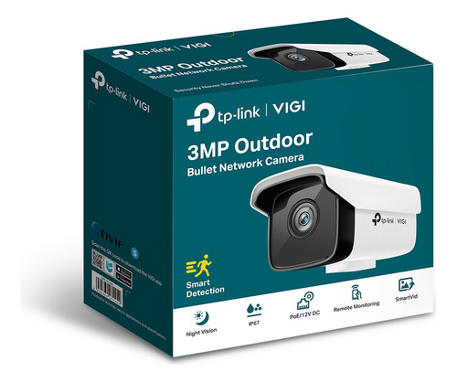 Camara Tplink Vigi Bullet C300hp 3mp 6mm 12v Poe Ip67 3d Dnr