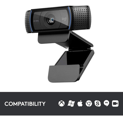 Cámara Web Logitech C920x Hd Pro, Vídeo Full Hd 1080p/30...