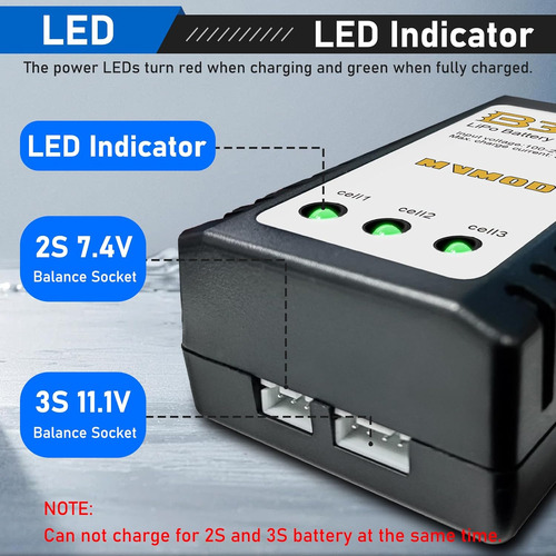Bateria 3s Lipo Com Kit Carregador, 2200mah 11.1v 35c Lip...