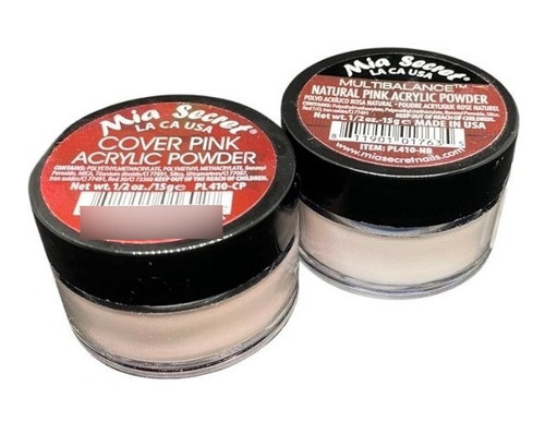 Pack 2 Polimeros 15g Mia Secret Cover Pink+.... Estylosas