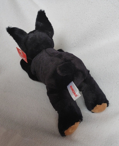 Doberman Negro Aurora Flopsie 30cms Nuevo