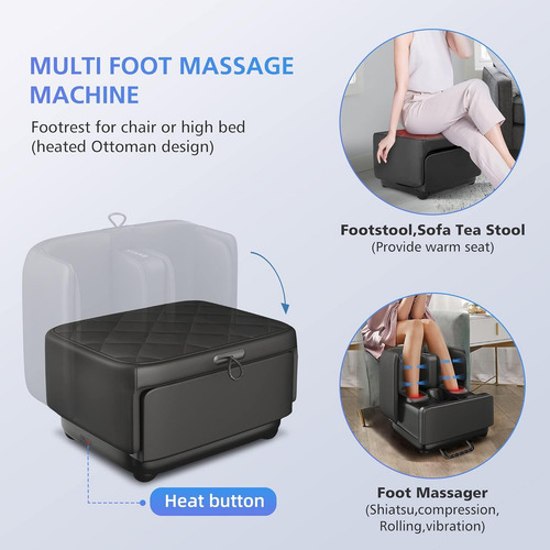 Comfier Masajeador De Pies 2 En 1, Masajeador Shiatsu De Pie