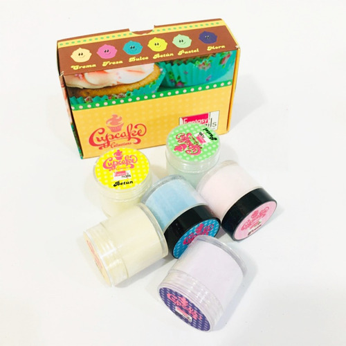 Gama 6 Acrílicos, A , Uñas Esculturales Fantasy Nails Color Cup Cake