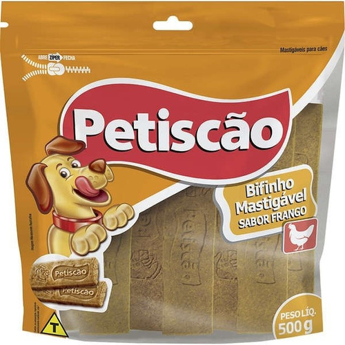 Bifinho Mastigável Petiscão Sabor Frango 500g