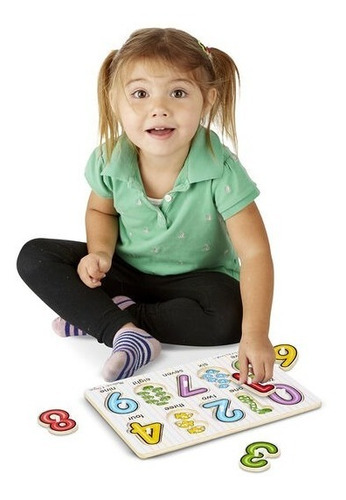 Rompecabezas De Encastre De Números Marca Melissa And Doug
