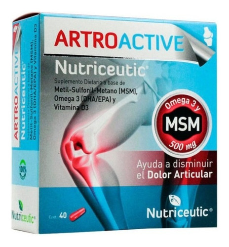 Artro Active Articulaciones Omega 3 D3 Msm Nutriceutic X 40