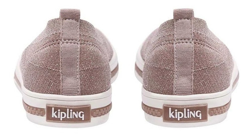 Tênis De Malha Resistente Sophi Kipling Rosê Metalizado