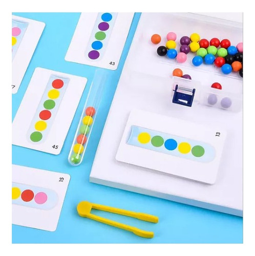 Juego Didáctico Tubo De Ensayo Con Cuentas De Colores