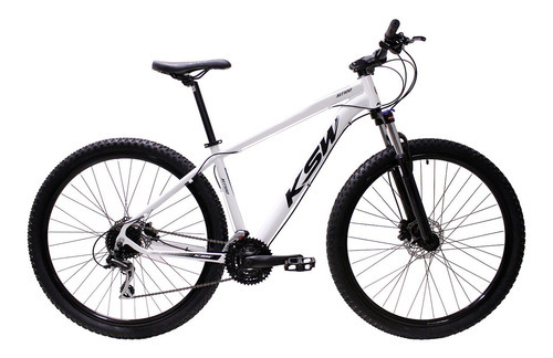 Bicicleta Aro 29 Ksw Shimano Acera 24v F. Hidráulico C/trava Tamanho Do Quadro 17   Cor Branco