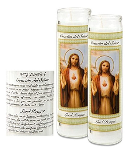 Velas Catolicas De Oracion  Set De Velas De Cera 2 Religio