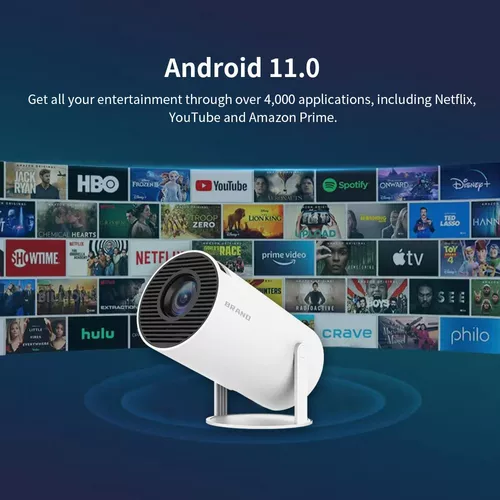 Proyector Mini Cañon Led 4k Smart Tv Android 8000 Lúmenes