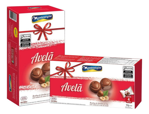 Chocolate Trufas Bombom Montevérgine Recheado - 55g 24un