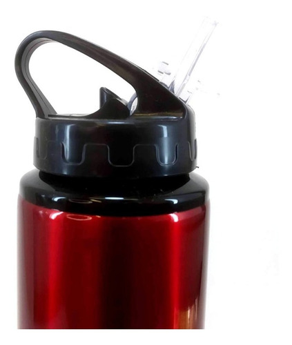 Imagen 2 de 8 de Botella Deportiva De Aluminio 750 Ml Tapa Y Pico Rebatible
