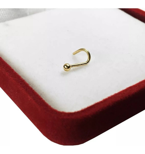 Piercing Aro Nariz Oro 18k Bolita Corazon Unisex