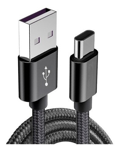 Cabo Usb Tipo C Turbo 3 Metros Carga E Dados Reforçado Cor Aleatoria