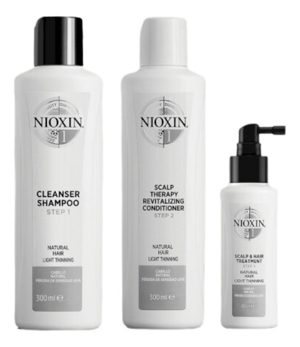 Set Shampoo + Acondicionador+ Tratamiento Sistema 1 Nioxin