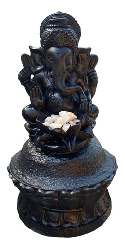 Figura Ganesha Portavela Black  44 Cm