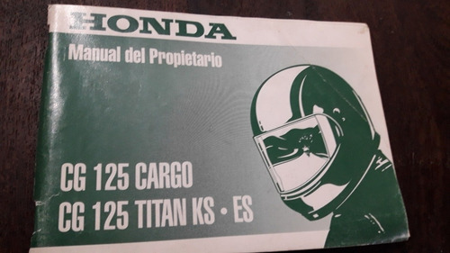 Manual Del Propietario Honda Cg125 Titán Ks. Es.y Cargo (Usado)