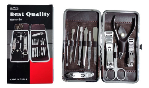 Set X12 Manicura Pedicura Lima Alicate Pinza Ceja - 1 Unidad