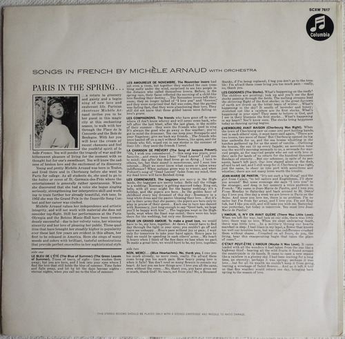 Lp Michele Arnaud - Paris In The Spring (Usado)