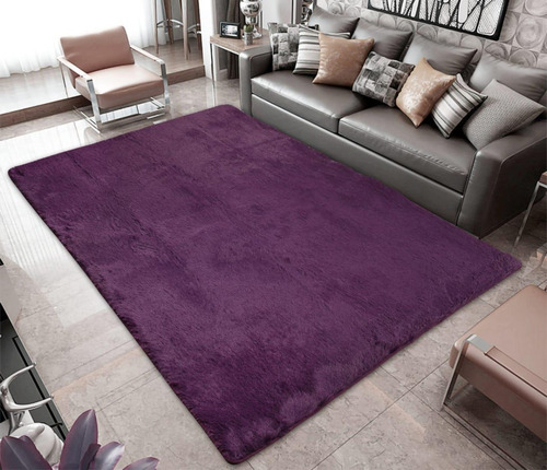 Alfombras Peluditas Livianas 180x200  Morada 