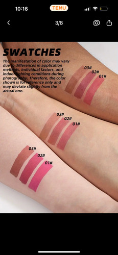 Set 3pz Delineador De Labios De Tatuaje Peel Off Tatto Liner Multicolor