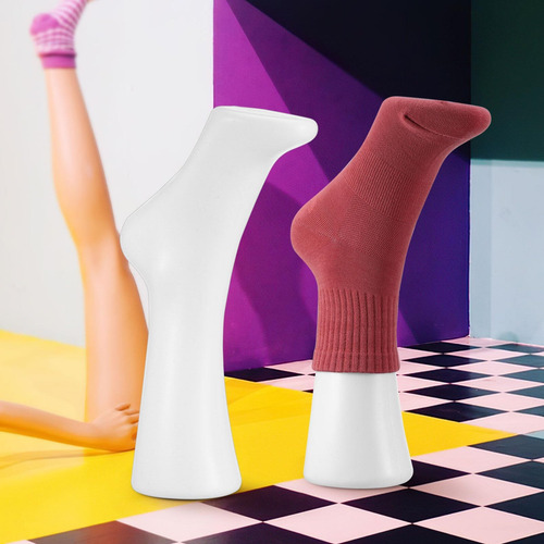 Stobaza 2 Piezas Maniquí Pie Calcetín Modelo Mujer Pie Calce