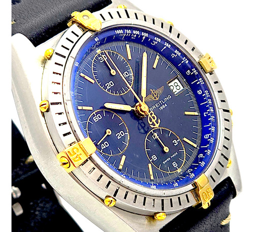 Relógio Breitling Chronomat Chronocockpit Preto Aço E Ouro Aço (Usado)